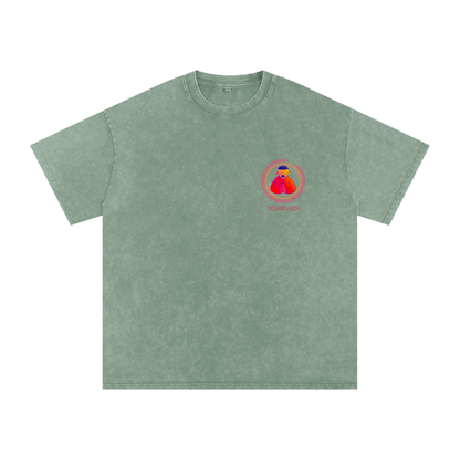 Snow Washed Oversized Cotton T-Shirt