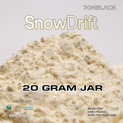 20-Gram | Snowdrift | 19440mg of Favorite* Alkaloids Per Container