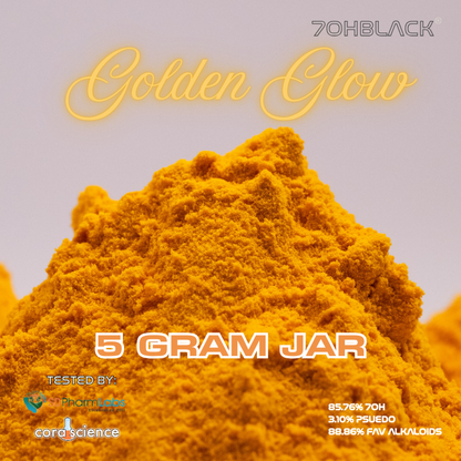 5-Gram | Golden Glow | 4443mg Favorite* Alkaloids Per Container