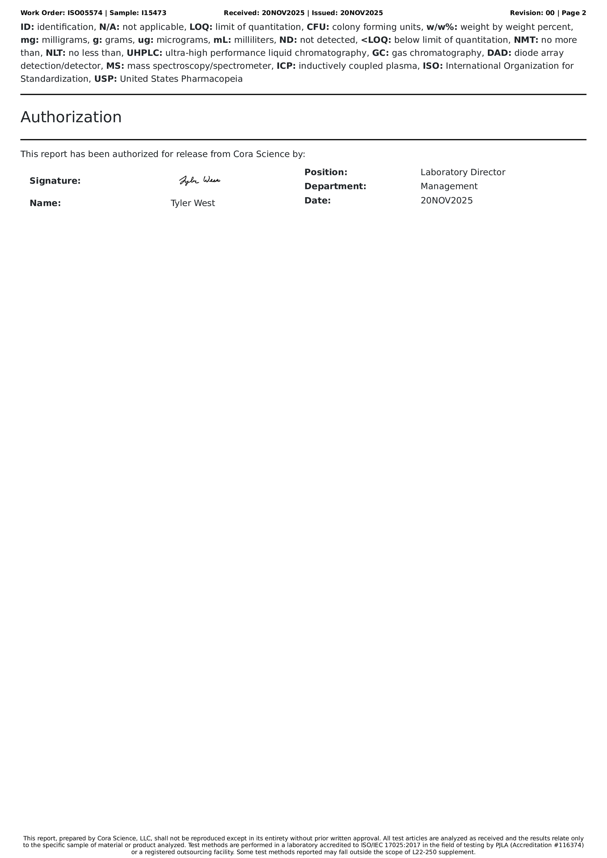 Authorization form with signature line and contact information on a white background