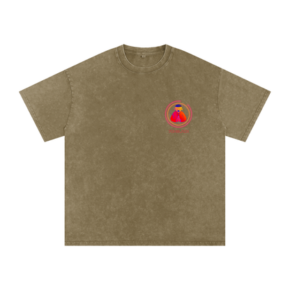Snow Washed Oversized Cotton T-Shirt