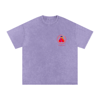 Snow Washed Oversized Cotton T-Shirt