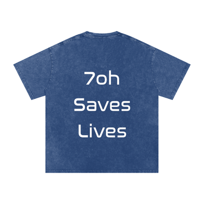 Snow Washed Oversized Cotton T-Shirt